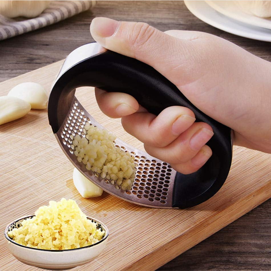 Ergonomisk Vitlökspress i Rostfritt Stål – Enkel Att Använda