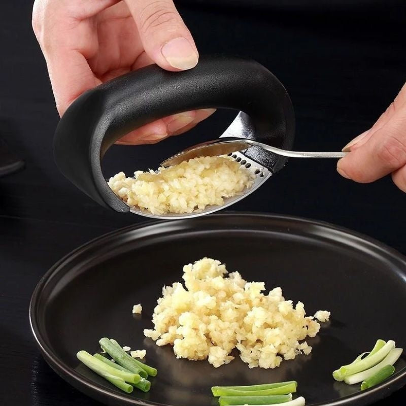 Ergonomisk Vitlökspress i Rostfritt Stål – Enkel Att Använda